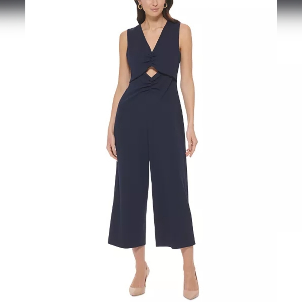 NWOT Calvin Klein Cropped Wide-Leg Jumpsuit, Size 16